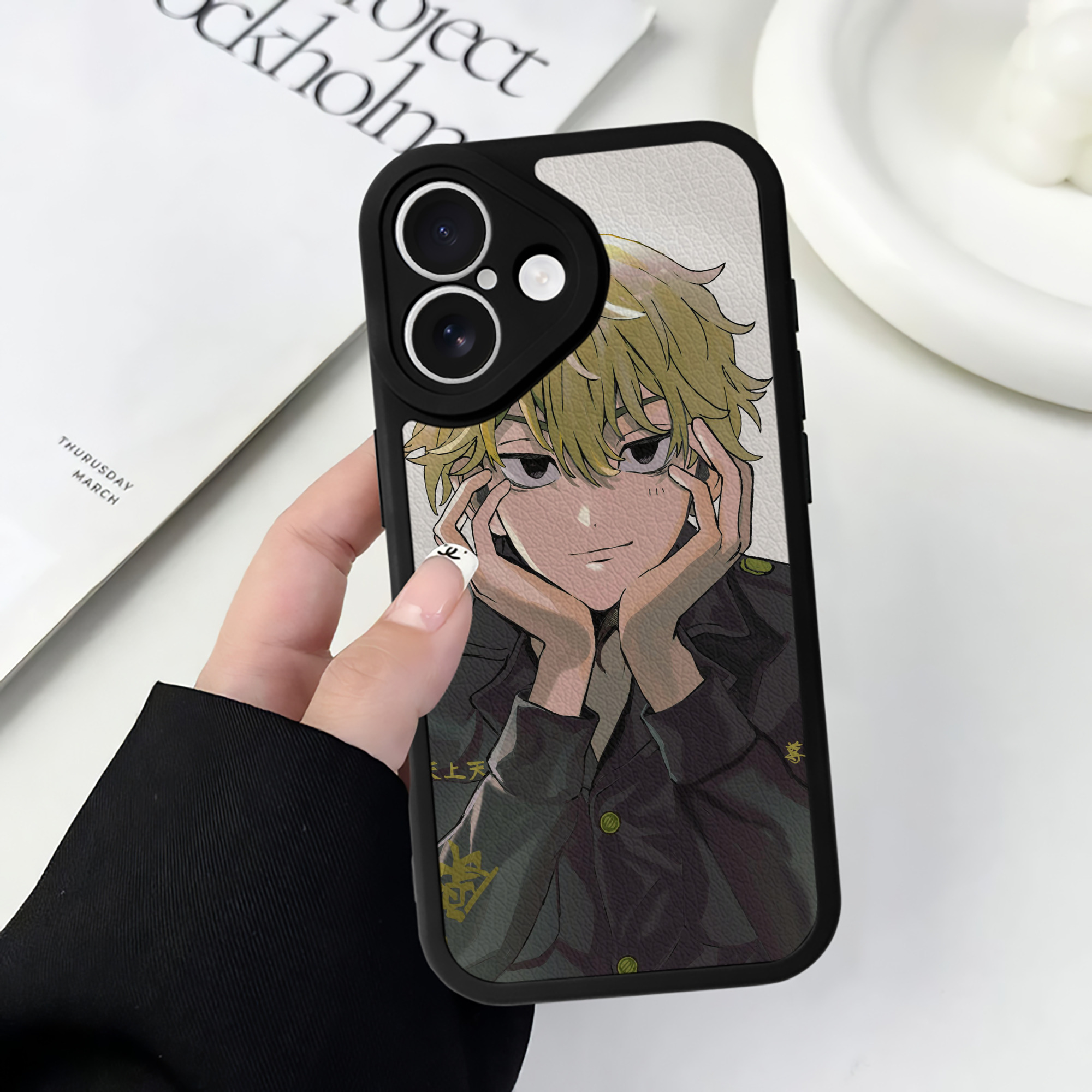（画像用） 東京リベンジャーズ Tokyo Revengers 【iPhone 16シリーズ対応】シリコンスマホケース（レザー調） 材質：シリコン